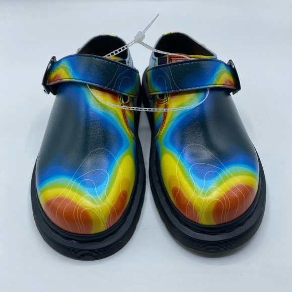 Dr. Martens Shoes - Doc Dr Martens Isham Slip-On Clog Mule Genix Nappa Leather Heat Map Women’s 7 M6